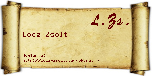 Locz Zsolt névjegykártya